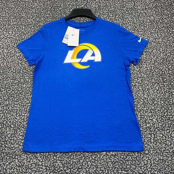 Nike Tops - Nike Shirt Women Medium Los Angeles LA Rams Short Sleeve Crew Neck Cotton New M